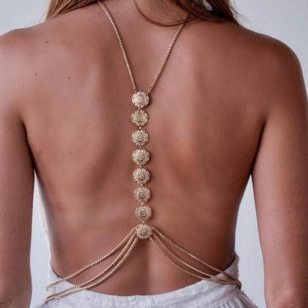 Bohemian Beach Chic Body Jewelry Harness Chain - Picture 2 of 5